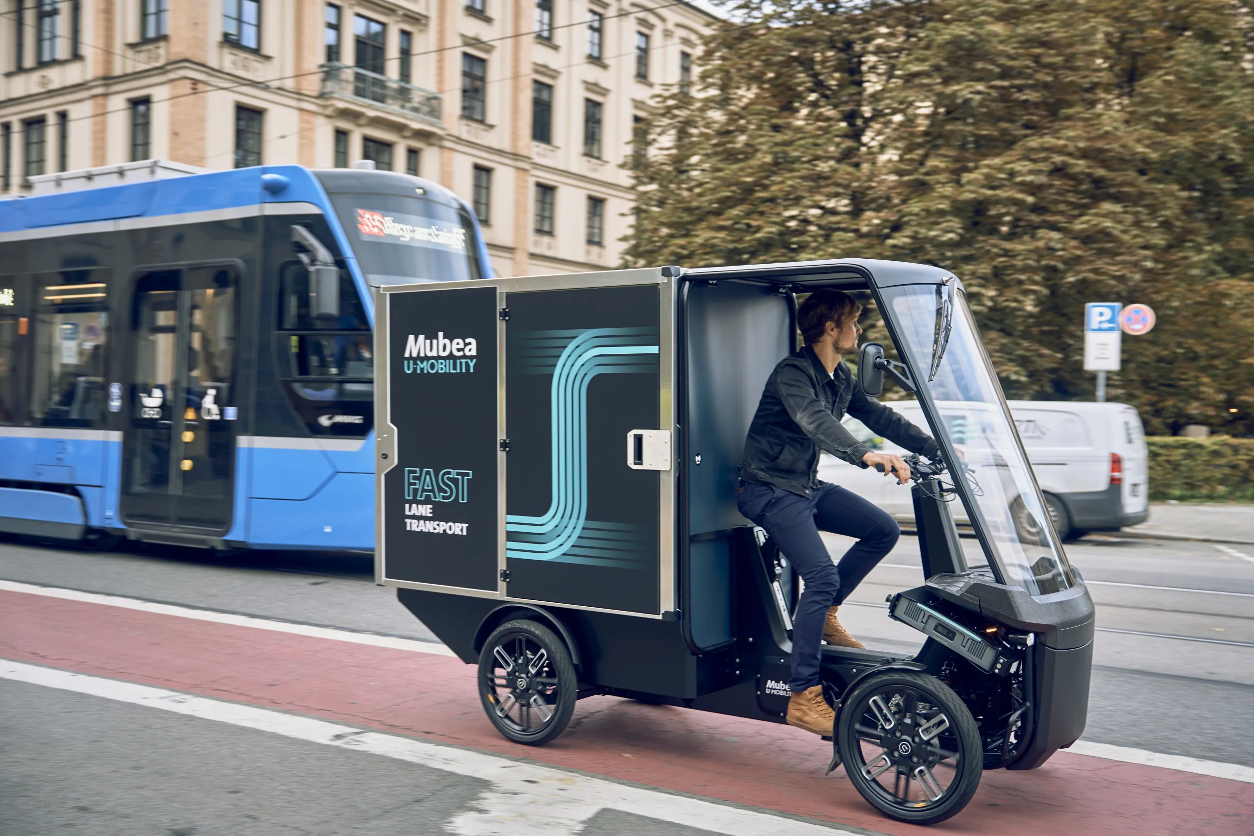 Das Cargobike von Mubea U-Mobility auf dem Radweg